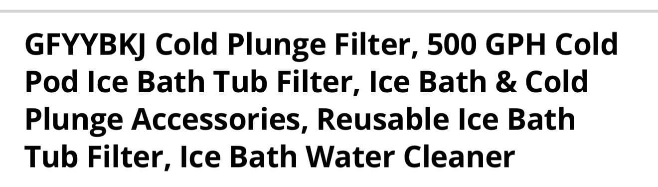 Cold Plunge Water Filter - Image 1