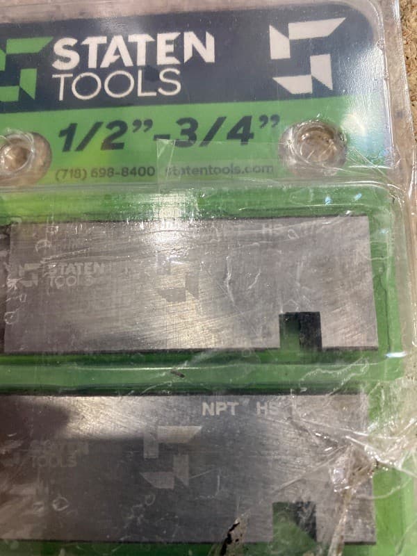 Staten Tools NPT Universal 47770 1/2�-3/4�Hardened steel Pipe Dies fits RIDGID 8 - Thumbnail 2