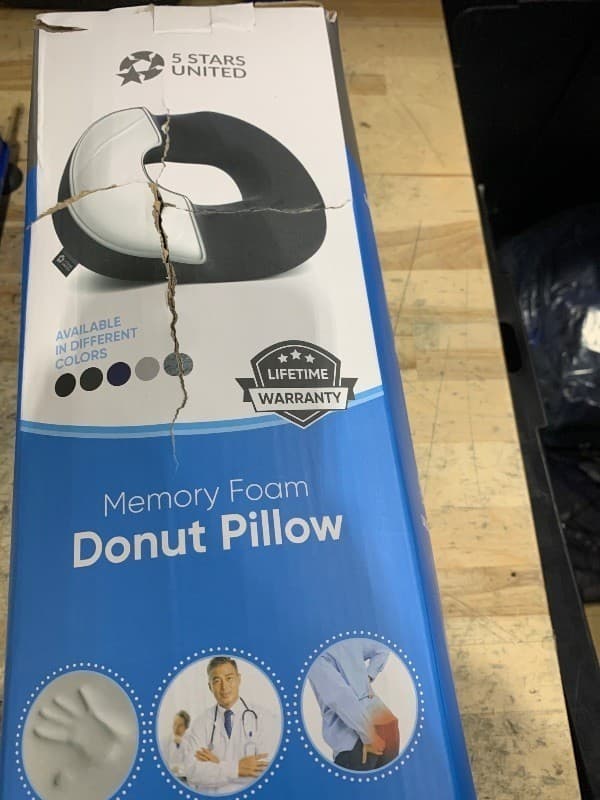 5 stars united donut pillow orthopedic w/ memory foam and for pain relief - Image 1