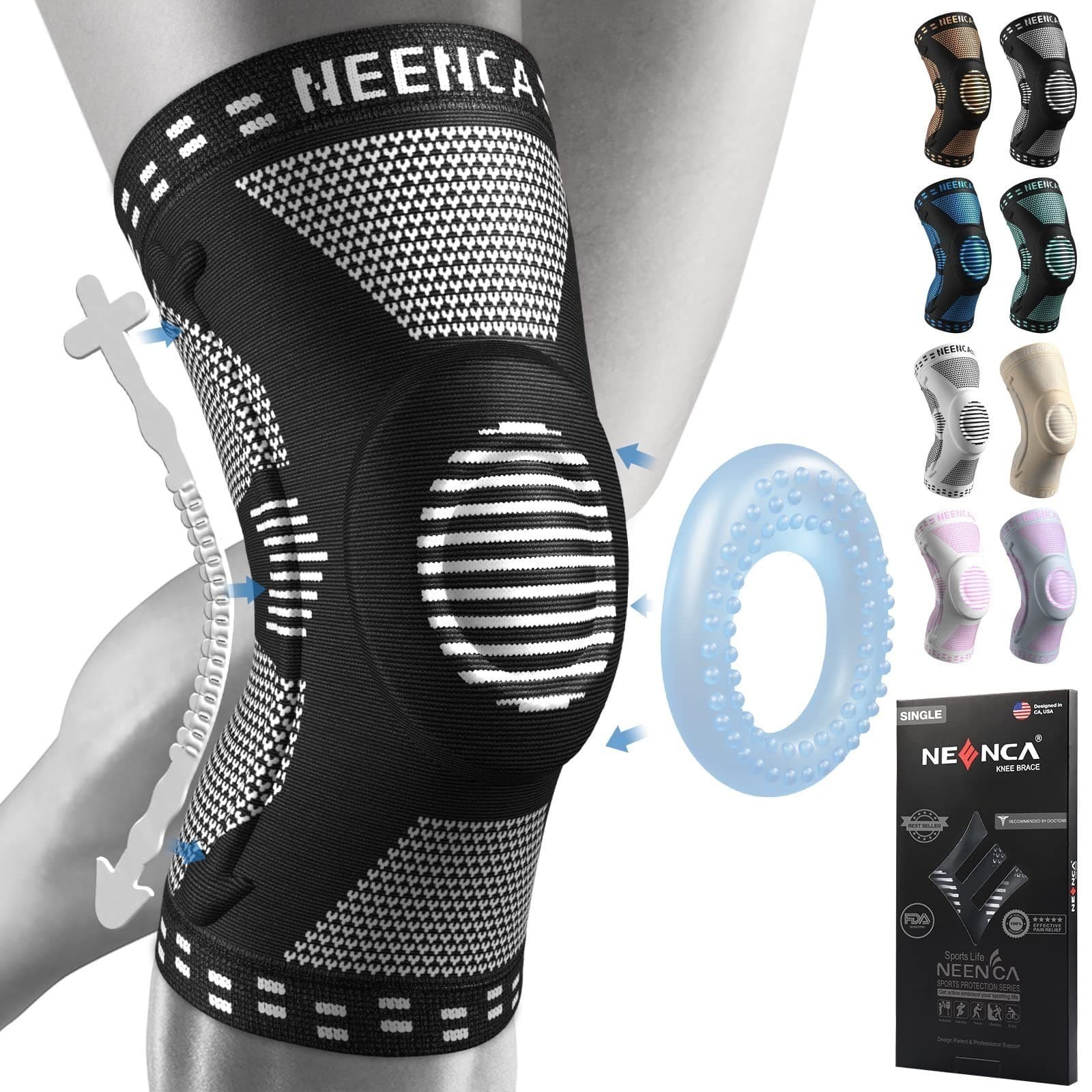 NEENCA Professional Knee Brace for Pain Relief, Medical Knee Support with Patell - Image 1