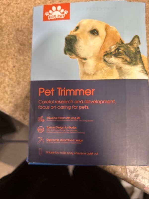 NEW Dog Cat Grooming Kit Hair Clipper Low Noise Paw Trimmer Rechargeable - Thumbnail 2