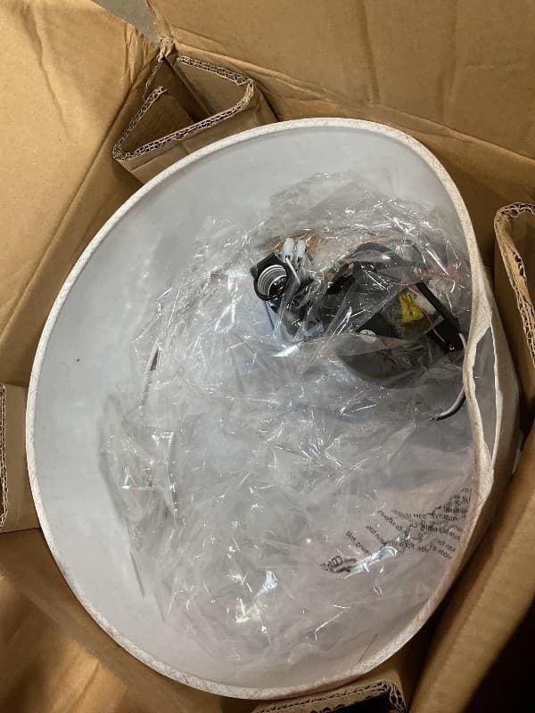 13inch Semi Flush Mount Ceiling Light Fixture,3-Light Ceiling Mount Drum Ligh... - Thumbnail 2