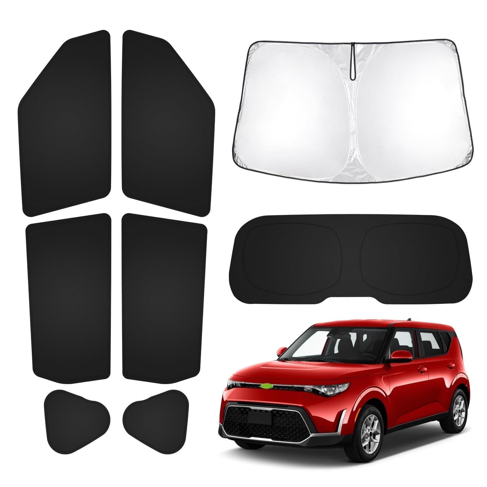 T TGBROS Windshield Sun Shade for Kia Soul 2020-2025 2026 Car Window Shades Thic - Image 1