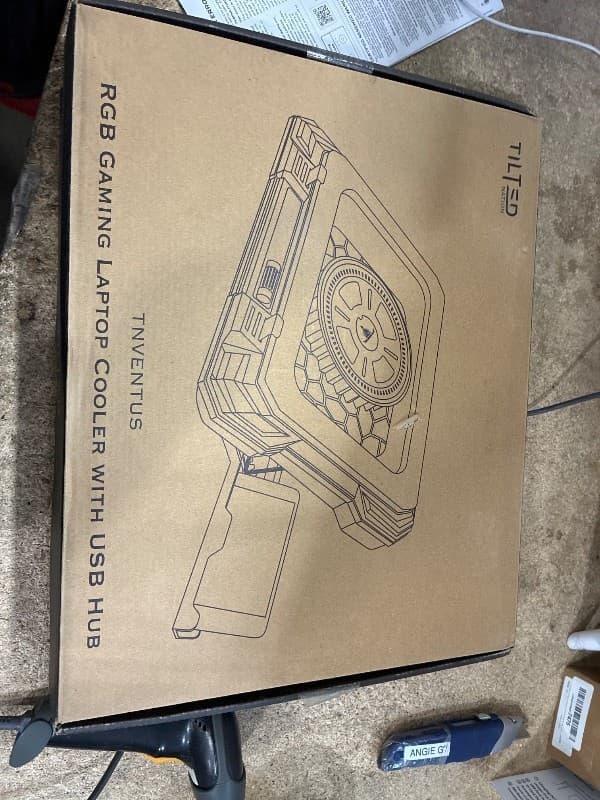 Tilted Nation Gaming Laptop Cooling Pad with USB Hub - Boost Performance, Stay C - Thumbnail 2