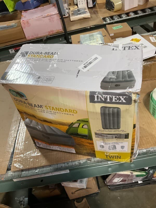 Intex 64112E Dura-Beam Standard Prestige Air Mattress: Fiber-Tech � Twin Size � - Thumbnail 2