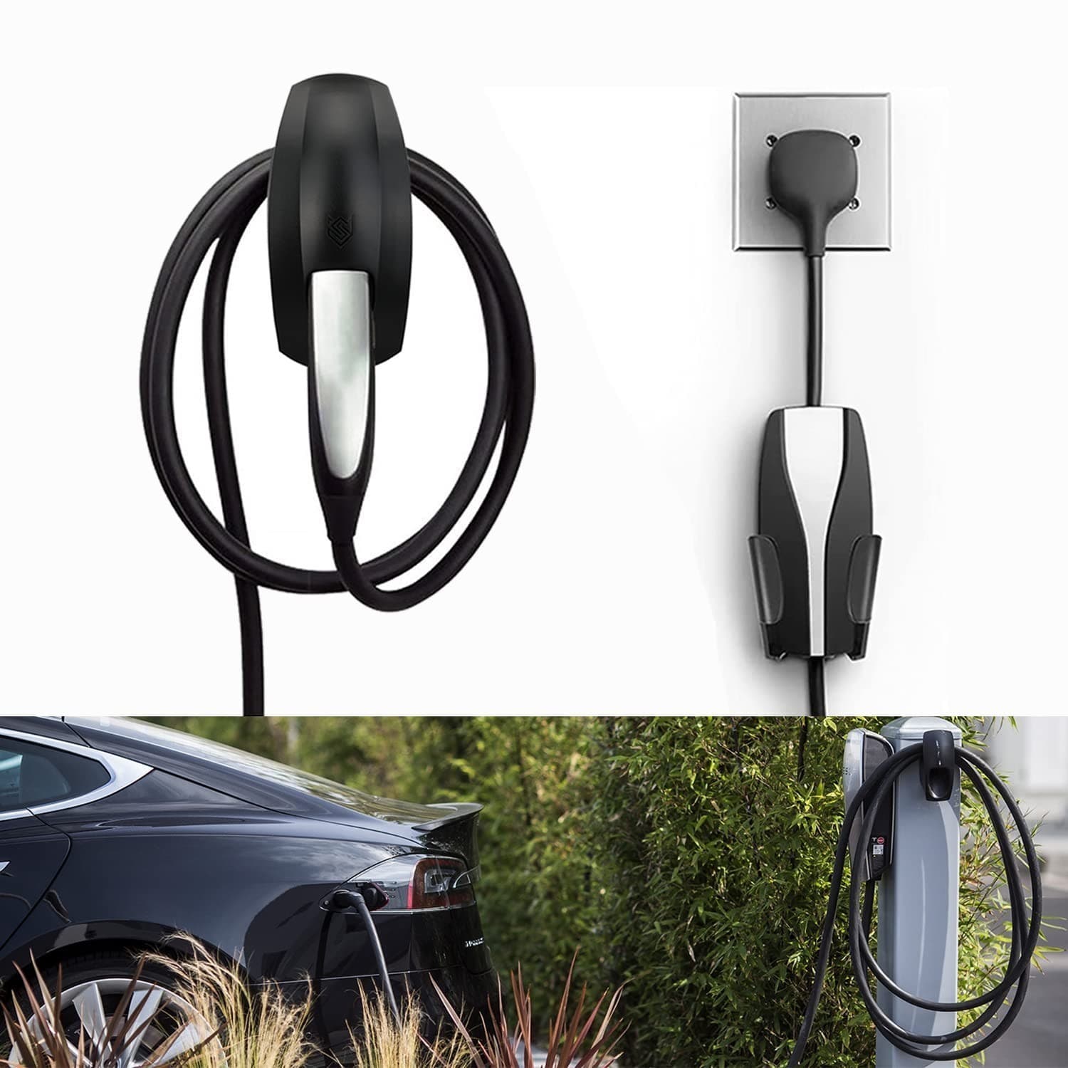 SEVEN SPARTA Charging Cable Holder with Chassis Bracket Compatible with Tesla Mo - Image 1