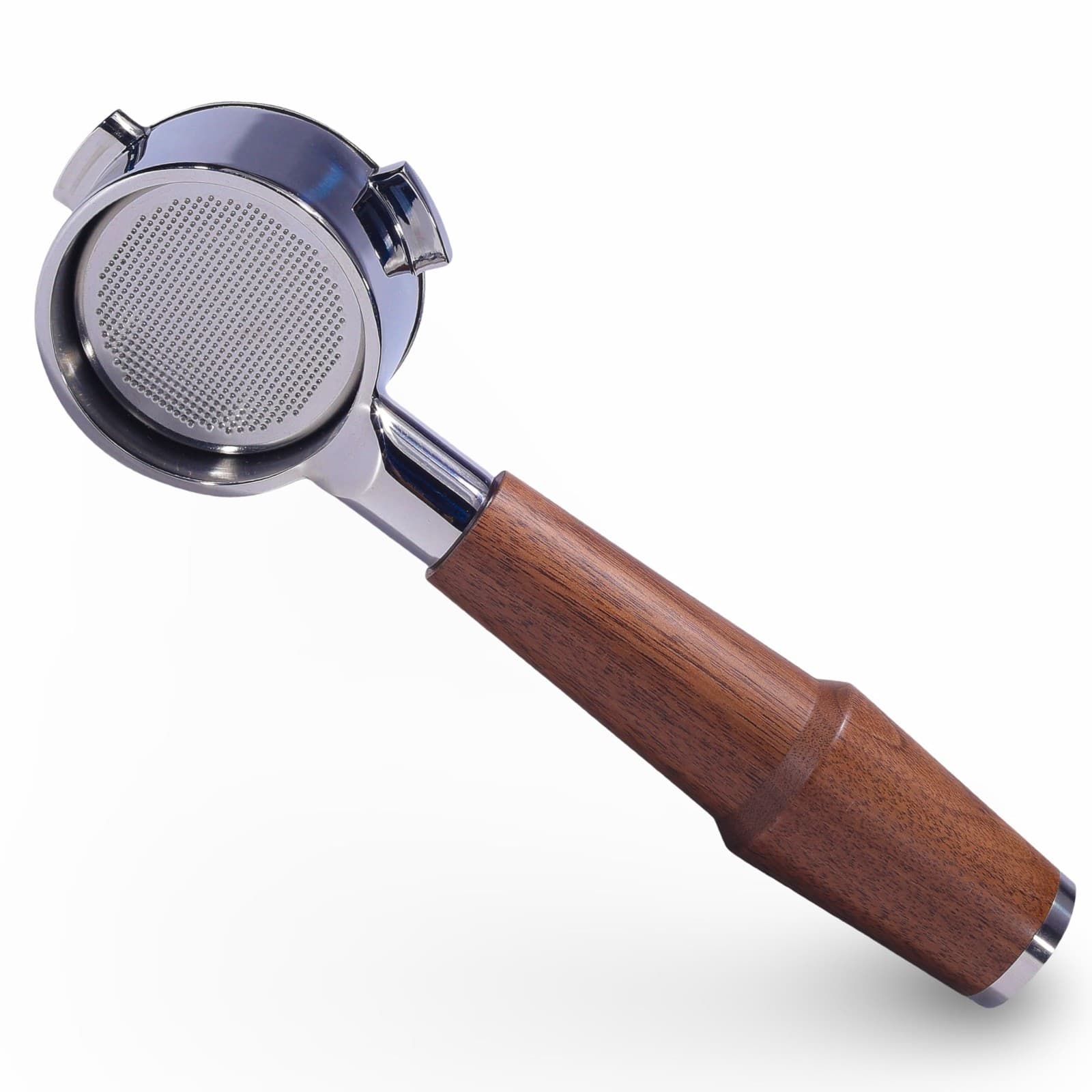 KNODOS Bottomless Portafilter 54mm Walnut for Breville Barista Express, Pro, Tou - Image 1