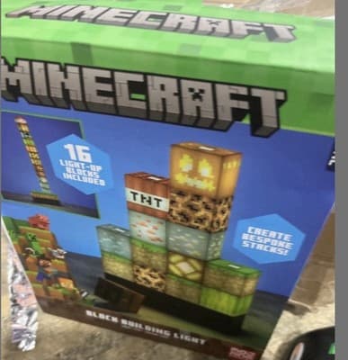 Paladone Minecraft Building Block Night Light – Officially Licensed LED Lamp - Thumbnail 2