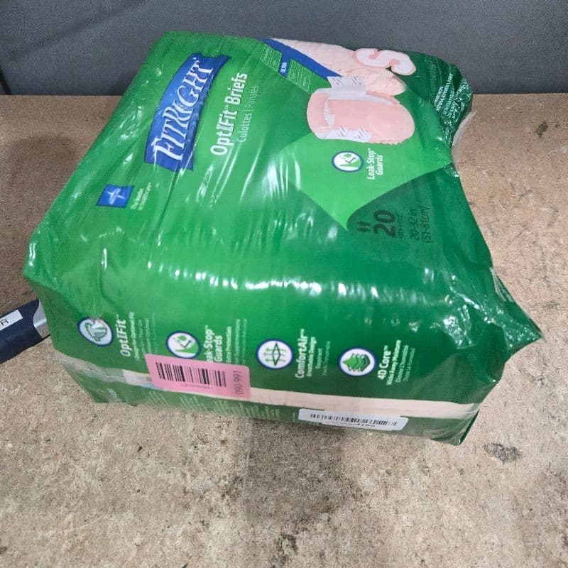 FitRight Adult Diapers, Ultra Heavy Absorbency, S (Waist Size 20in-32in), 20 Cou - Thumbnail 2
