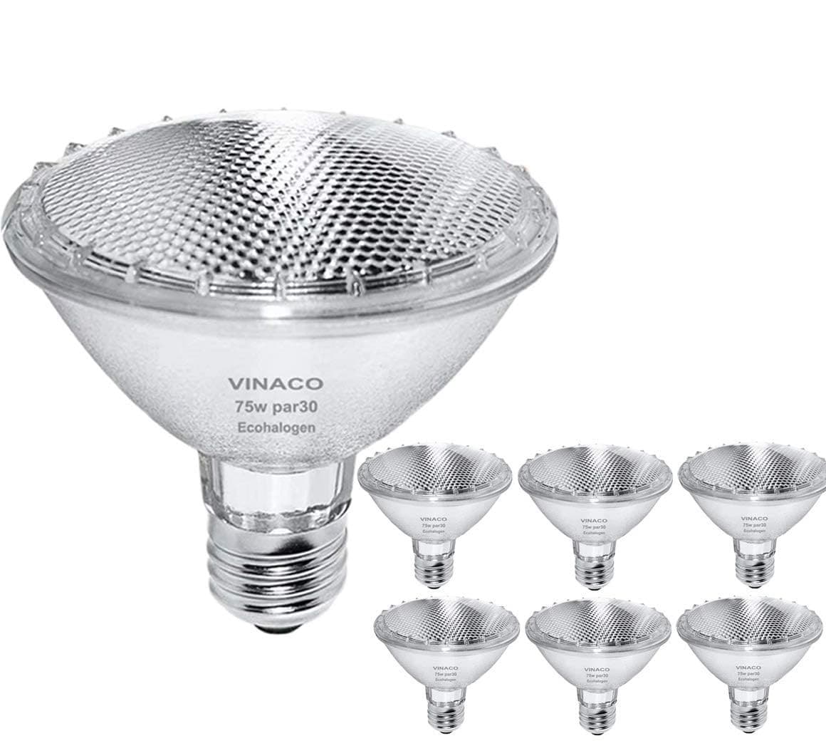 Vinaco Par30 Short Neck, 6pcs PAR30 75W 120V Light Bulbs, Dimmable. Premium Qual - Image 1