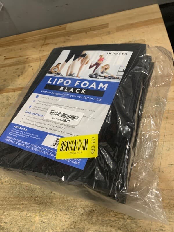 IMPRESA Black Liposuction Foam Pads - 4-Pack, Adhesive Medical Foam Padding for - Thumbnail 2