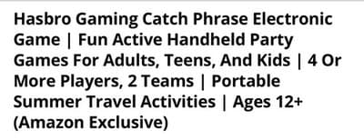 Hasbro Gaming Catch Phrase Electronic Game | Fun Active Handheld Party Games... - Thumbnail 2