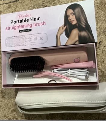 Cordless Hair Straightener Brush Portable Hair Straightening Brush 10,000mAh - Thumbnail 2