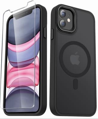 YENAPOON For IPhone 11 Case, Matte Magnetic Phone Case With 1 Screen Protector - Image 1