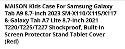 Kids Shockproof Handle Tablet Case For Samsung Galaxy Tab A9 8.7" 2023 X110/X115 - Thumbnail 2