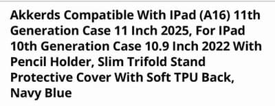 Akkerds Compatible with iPad (A16) 11th Generation Case 11 Inch 2025, for iPa... - Thumbnail 2