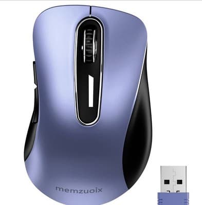 memzuoix 2.4G Wireless Mouse 1200 DPI Mobile Optical Cordless Mouse with USB ... - Image 1