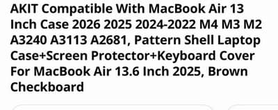 Compatible with MacBook Air 13 inch Case 2026 2025 2024 2023 2022 M4 A3240 M3... - Thumbnail 2