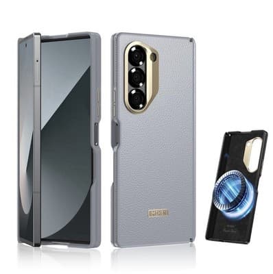 IMCHEN for Samsung Galaxy Z Fold 6 Case, Leather Zfold 6 Case, One Piece Desi... - Image 1