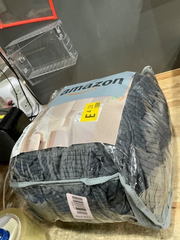 U-NICE HOME Stretch Sofa Cover for 3-Cushion Couch Washable Slipcover Dark Grey - Thumbnail 2