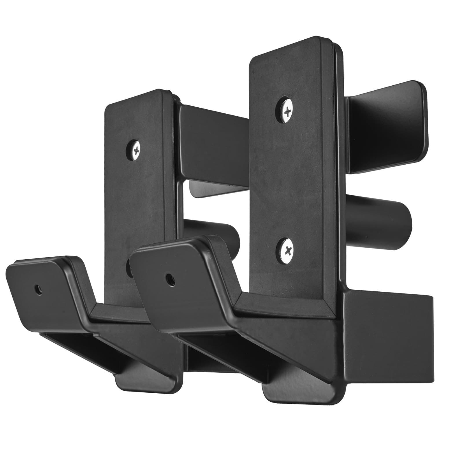 AINAFIX J Hooks for 2x2 Power Rack 1" Hole Heavy Duty J Cups Rubber Pad Black - Image 1