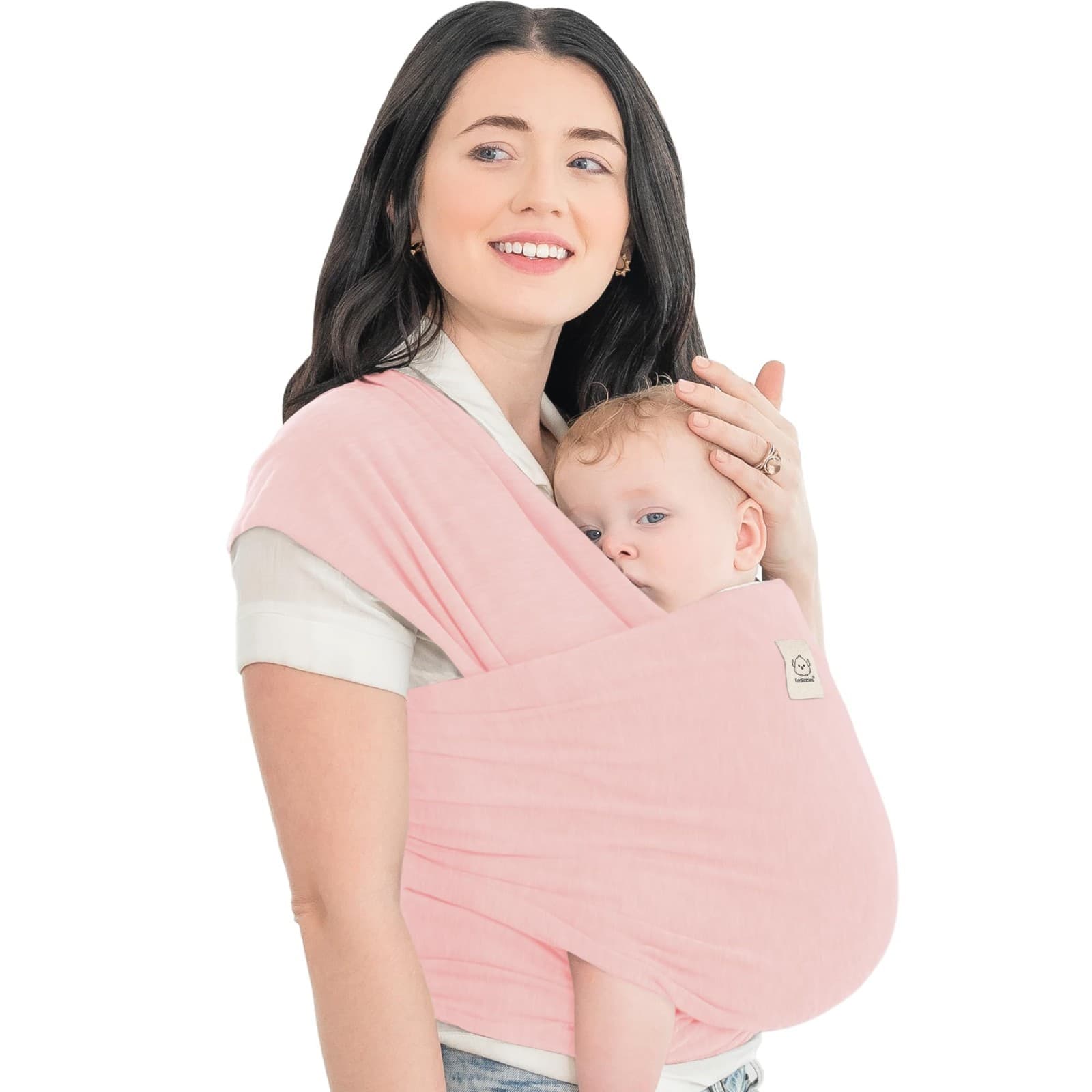 KeaBabies Baby Wrap Carrier Newborn to Toddler Sling Hands Free Dusty Pink