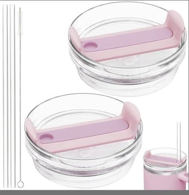 40oz Tumbler Lid Compatible for Stanley, 2 Pack Replacement Tumbler Lids Fit ... - Image 1