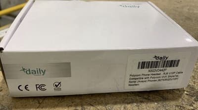 Polycom Phone Headset Noise Cancelling Mic RJ9 U10P Bottom Cable Compatible New - Thumbnail 2