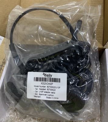 Polycom Phone Headset Noise Cancelling Mic RJ9 U10P Bottom Cable Compatible New - Thumbnail 3