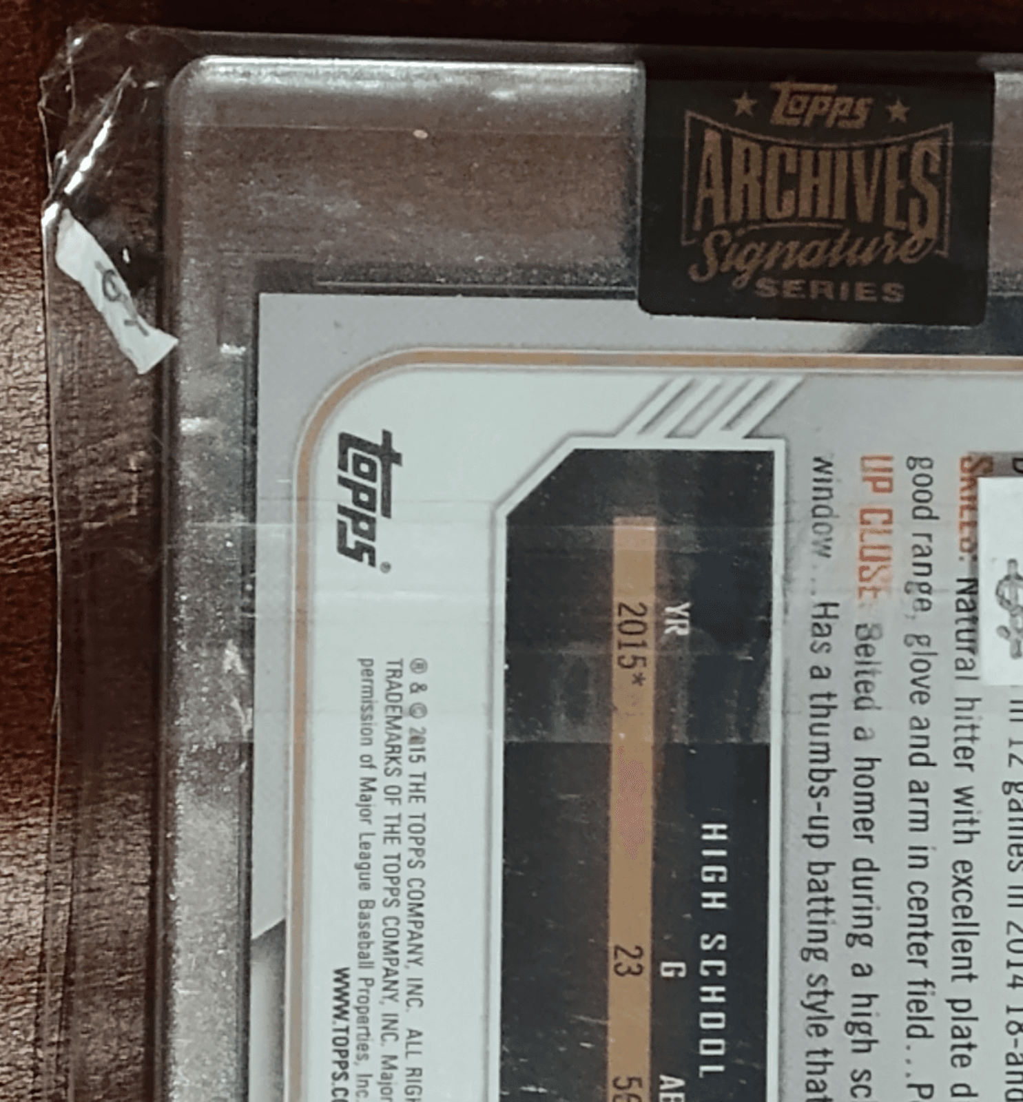 Trent Grisham 2021 Topps Archives Signature Series 2015 Bowman Draft Auto RC /84 - Thumbnail 9