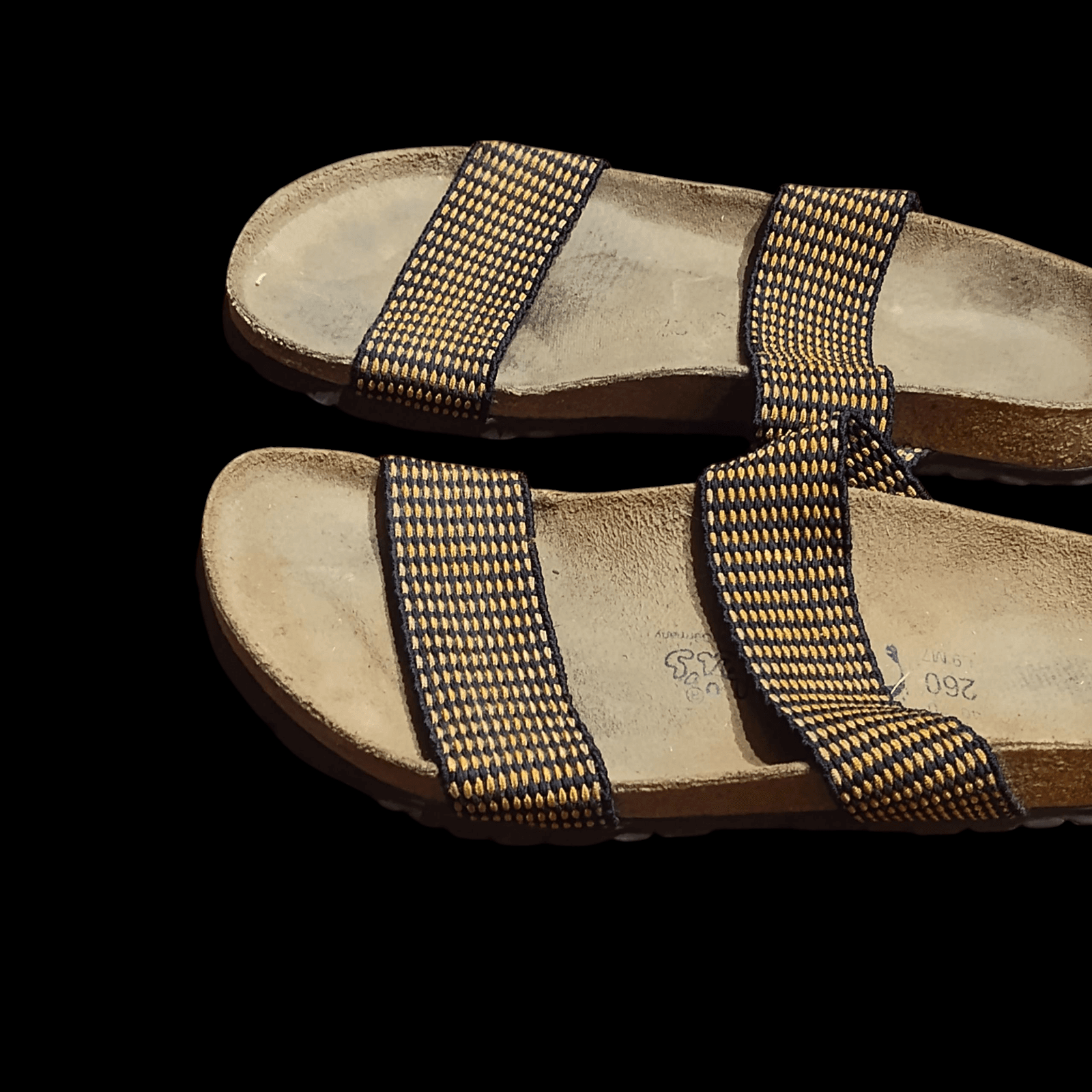 Birki's Birkenstock Curacao Slide Sandals Black/Orange/Brown women 9-9.5 men 7.5 - Thumbnail 2