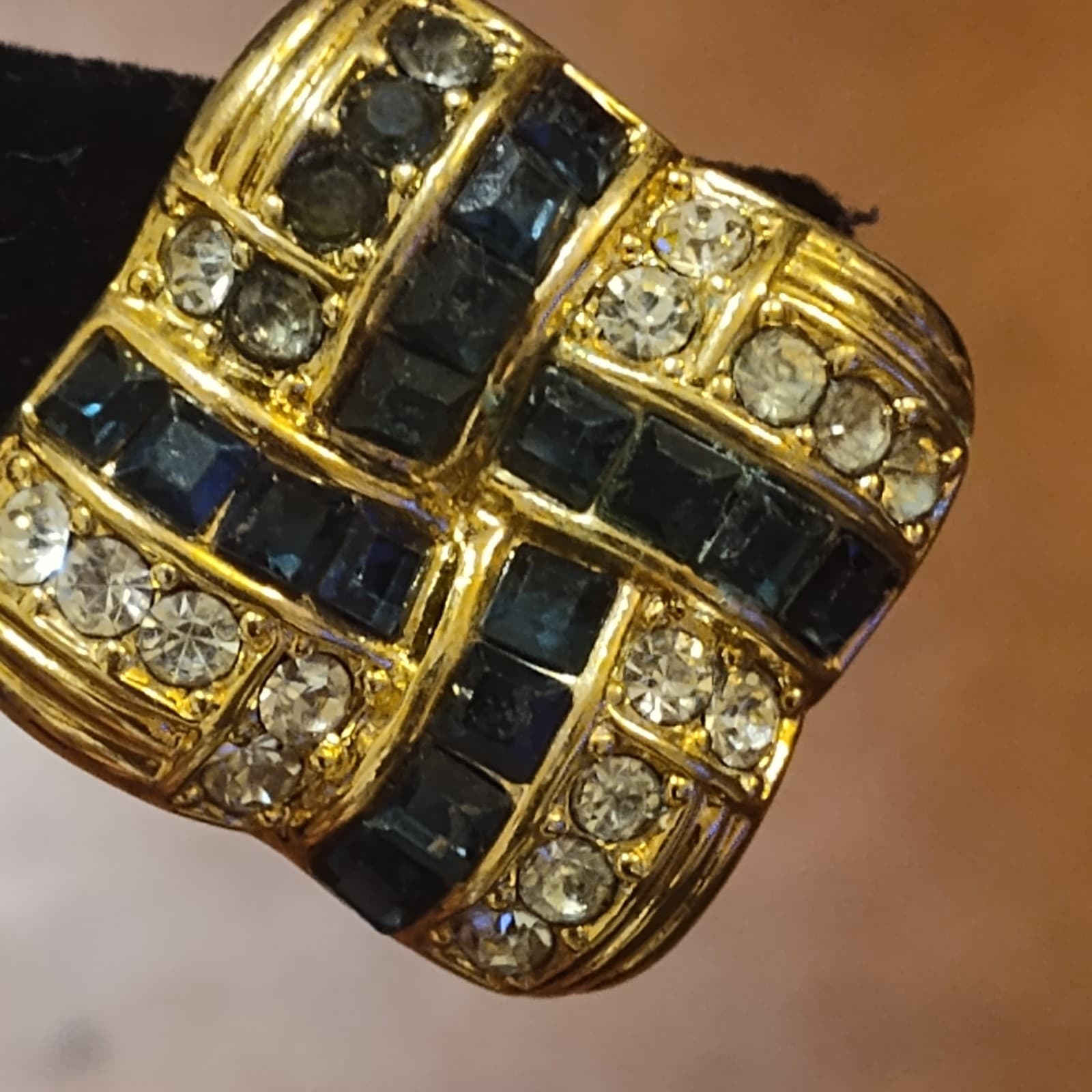 Nolan Miller glamour collection Deco sapphire and diamond crystals - Thumbnail 2