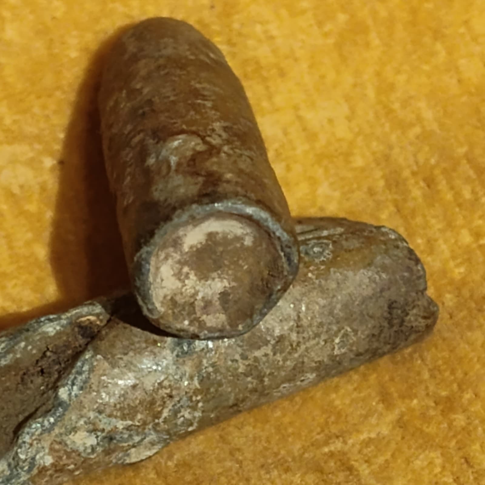 2 Civil War Confederate .45 Caliber Whitworth Shell Relics Bullets - Thumbnail 3