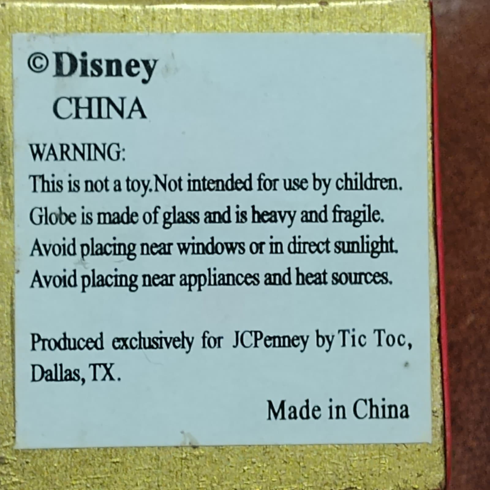 Disney MICKEY MOUSE CHRISTMAS 2003 Miniature 2.75" Snow Globe from J.C. Penney - Thumbnail 6