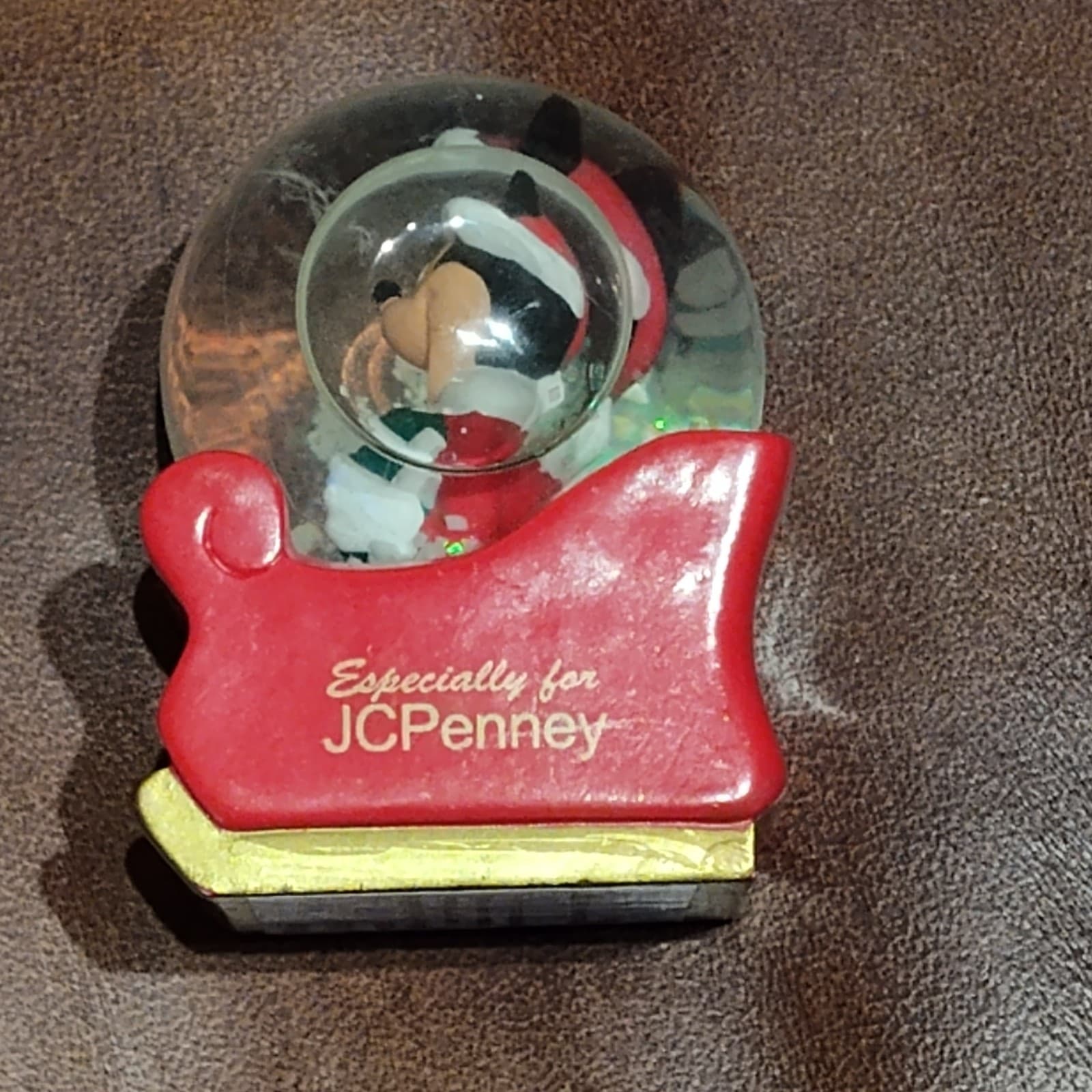 Disney MICKEY MOUSE CHRISTMAS 2003 Miniature 2.75" Snow Globe from J.C. Penney - Thumbnail 3