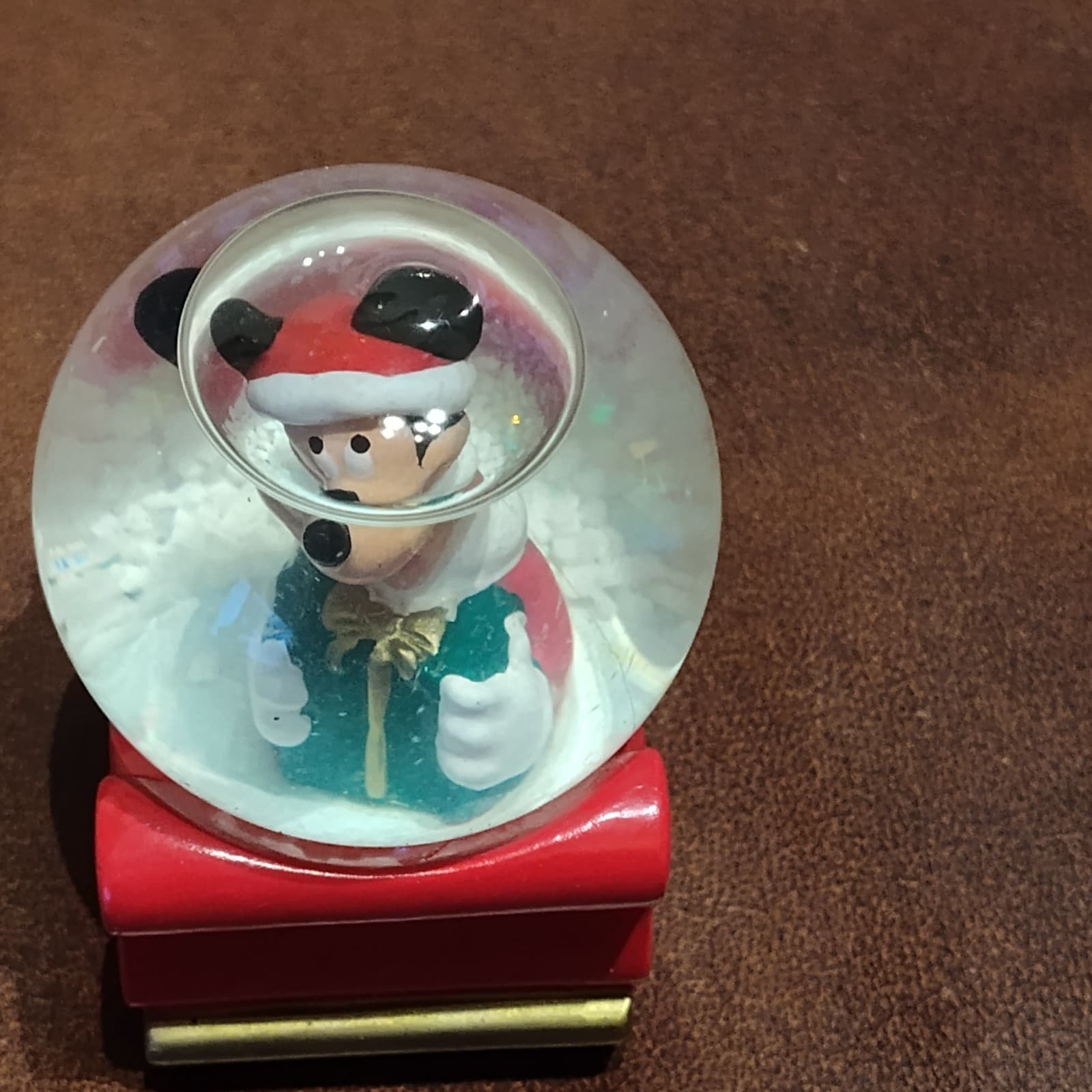 Disney MICKEY MOUSE CHRISTMAS 2003 Miniature 2.75" Snow Globe from J.C. Penney - Thumbnail 2