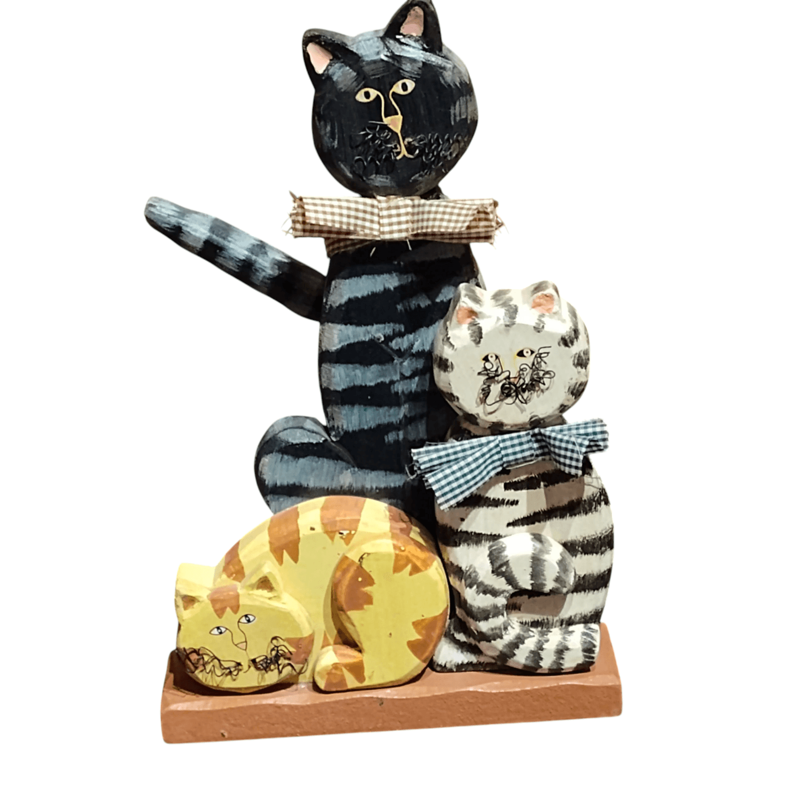 Wooden Door Stopper Ornament Cat Design