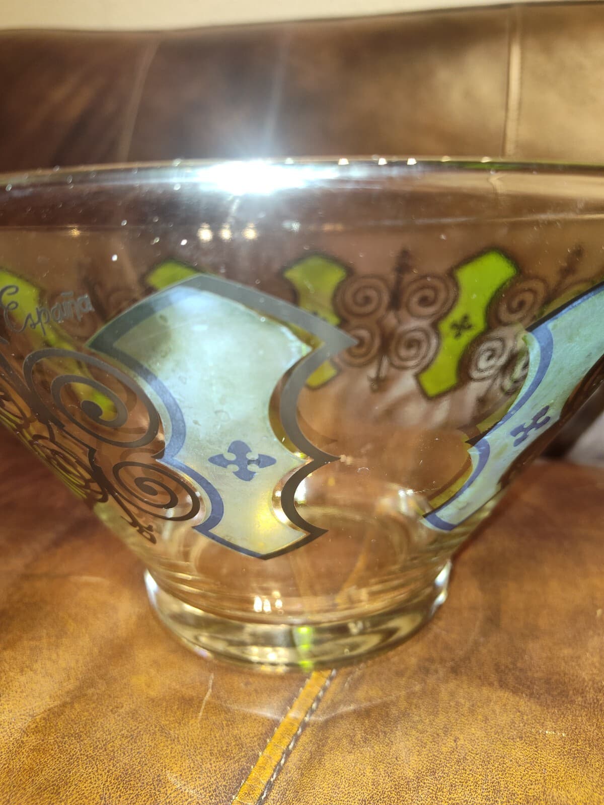 Vintage Retro Espana Butterfly Glass MCM / Atomic Bowl 10” X 6” - Thumbnail 5