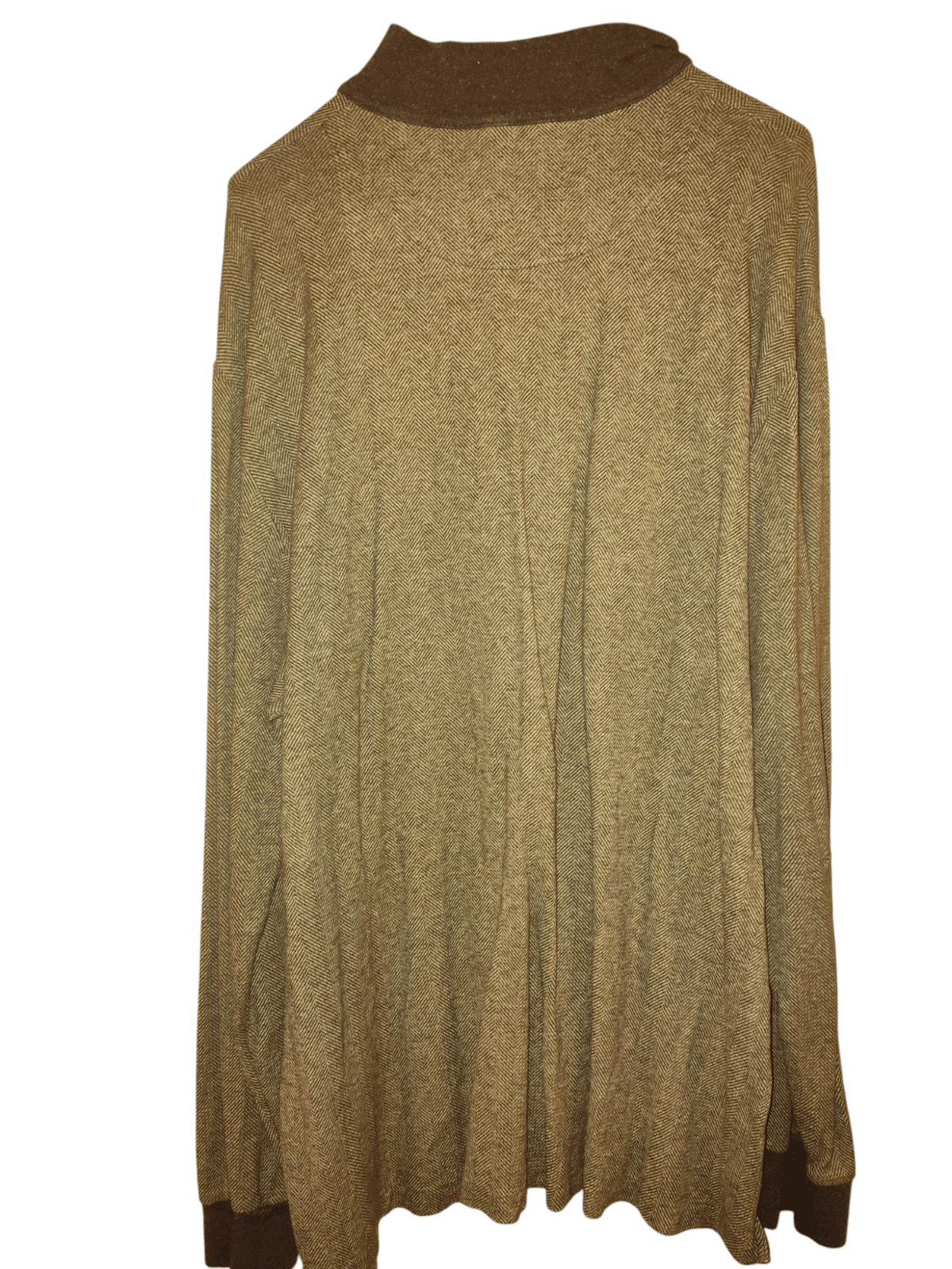 Polo Golf Ralph Lauren Pullover 1/4 Zip Sweater Mens XxL Brown Alpaca Peru - Thumbnail 2