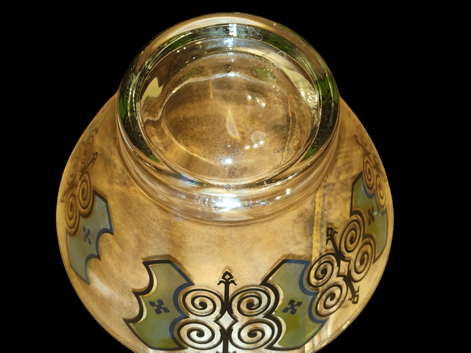 Vintage Retro Espana Butterfly Glass MCM / Atomic Bowl 10” X 6” - Thumbnail 3