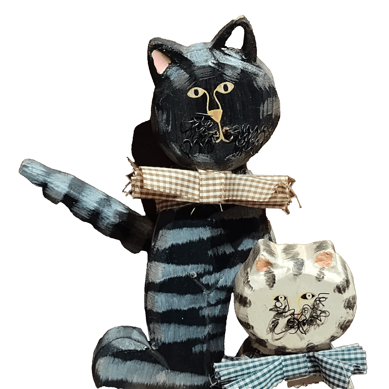 Wooden Door Stopper Ornament Cat Design - Thumbnail 2