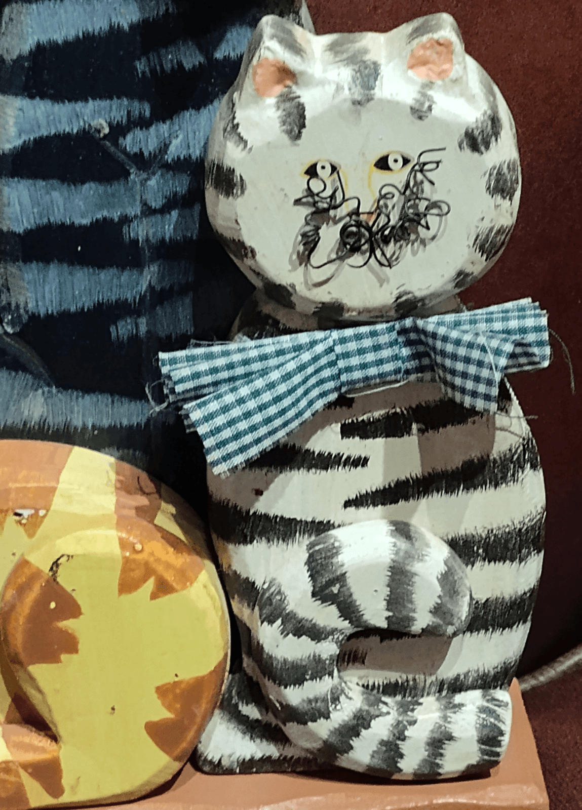 Wooden Door Stopper Ornament Cat Design - Thumbnail 3