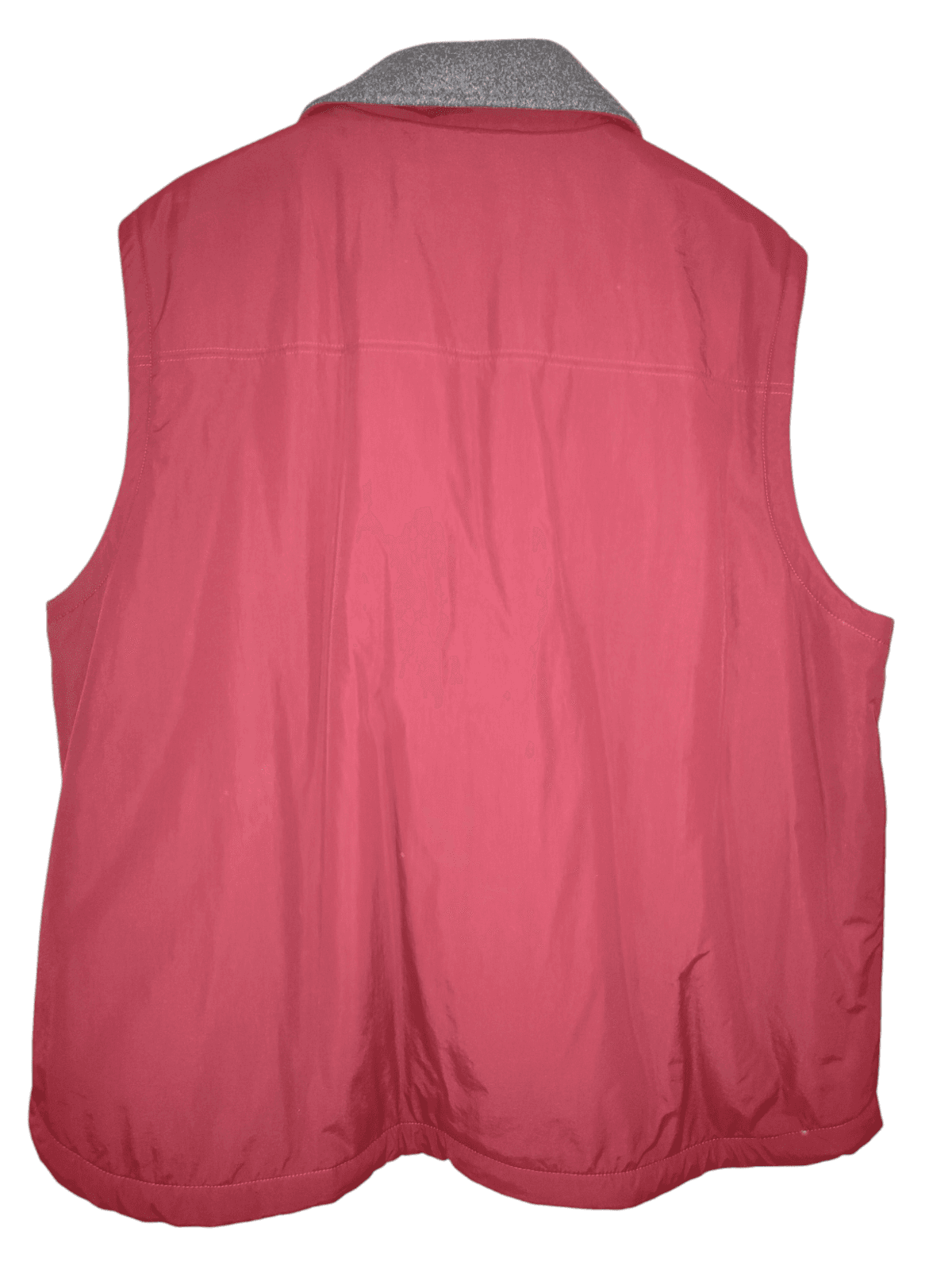 Vintage LL Bean Fleece Lined Vest Mens XL Red Nylon Work Chore - Thumbnail 2