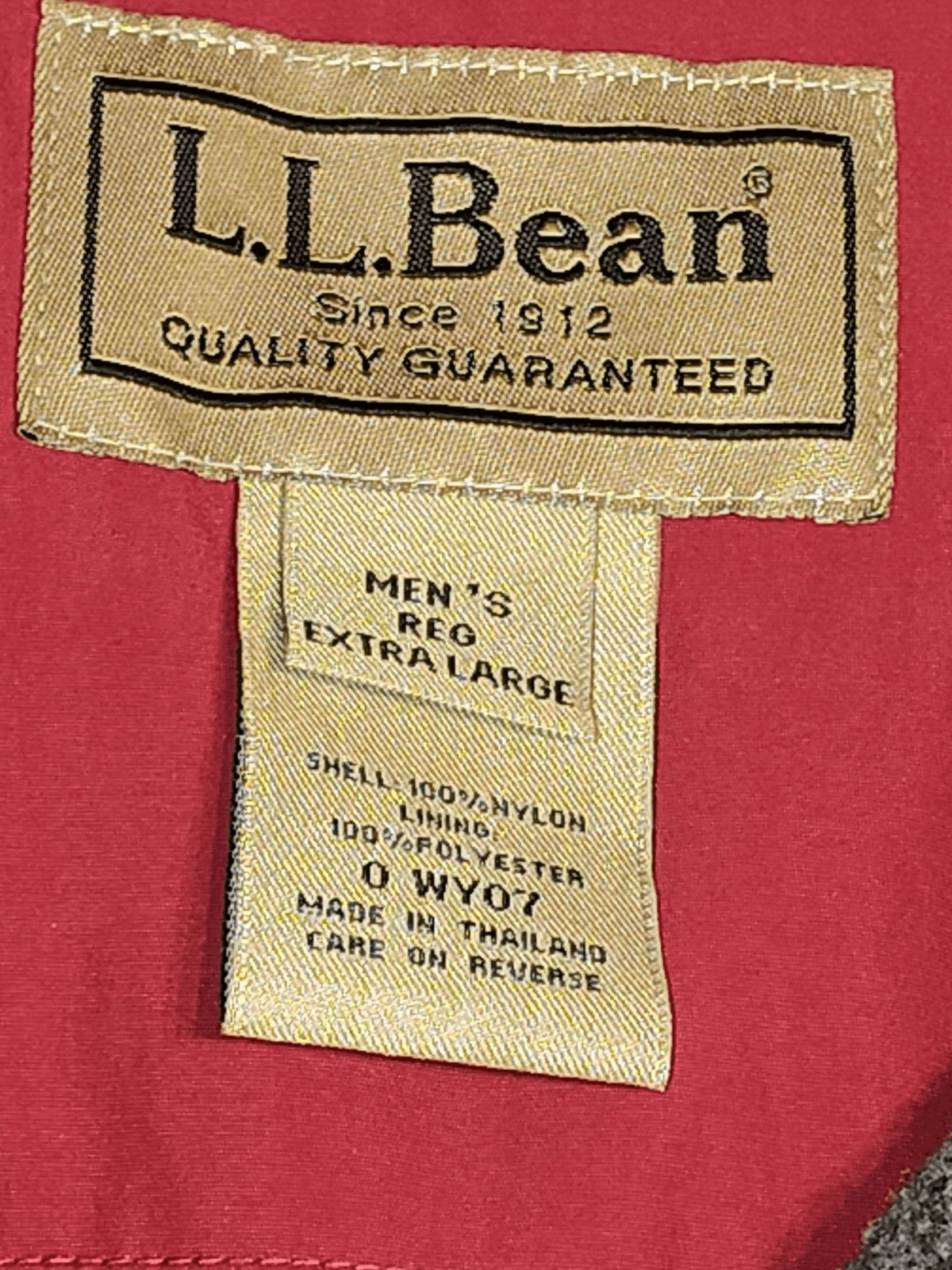 Vintage LL Bean Fleece Lined Vest Mens XL Red Nylon Work Chore - Thumbnail 5