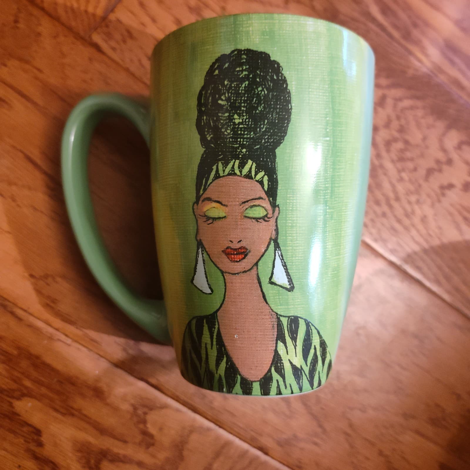 Luv that art joy,peace & laughter Latte mug - Thumbnail 2