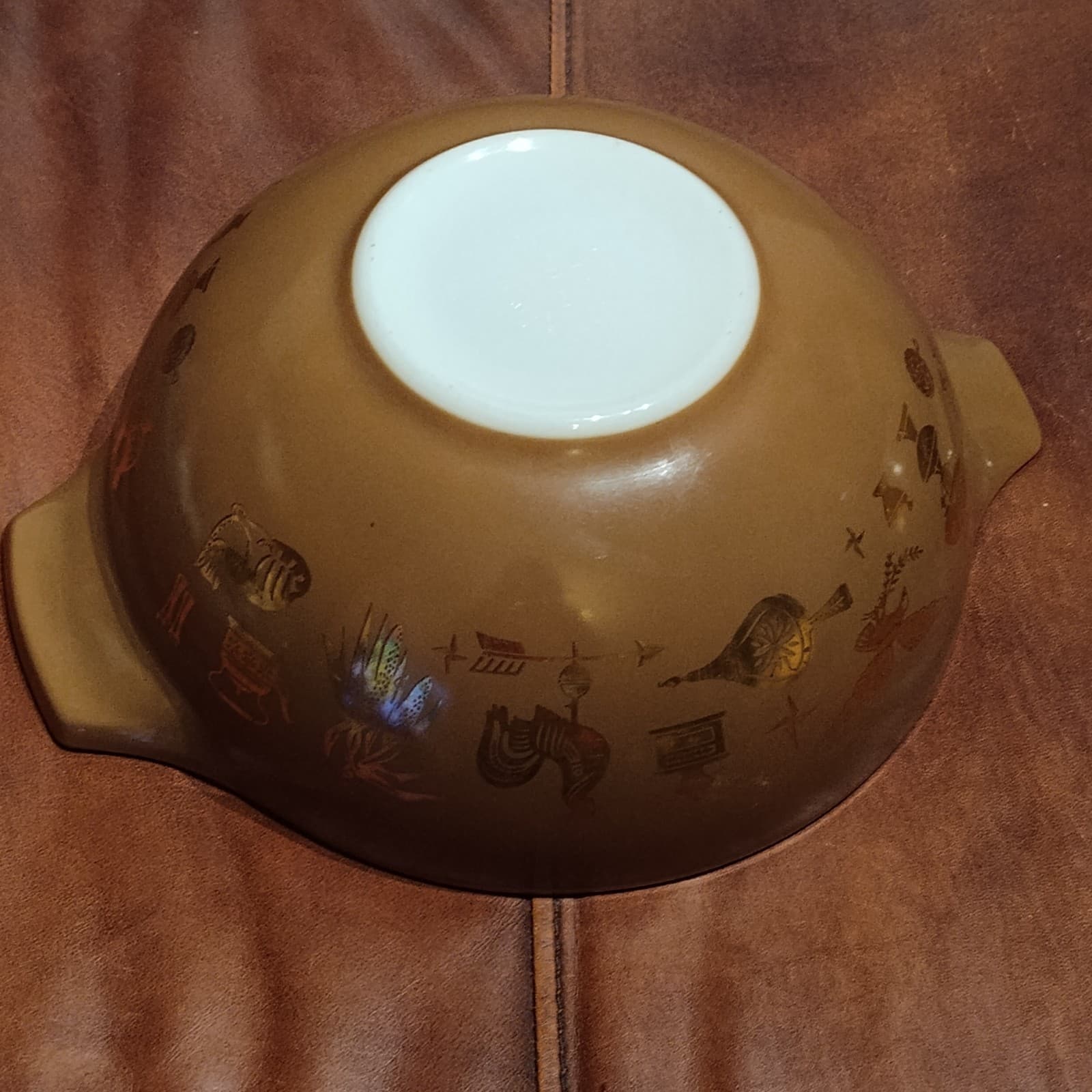 Vtg set of 2 Pyrex Early American Cinderella Mixing Bowl 4qts,1 1/2 444 MINT - Thumbnail 6