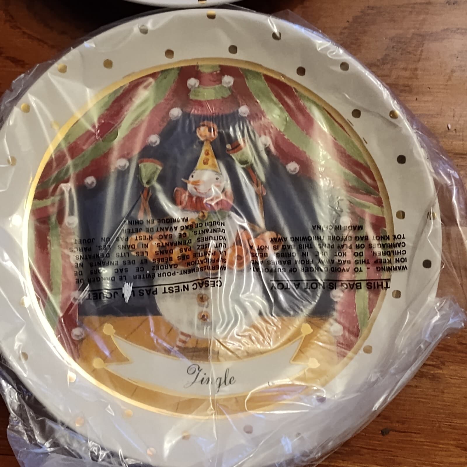 Department 56 Snow Biz Winter Follies Plate (Set of 4) 8" Snowman 2004 - Thumbnail 11