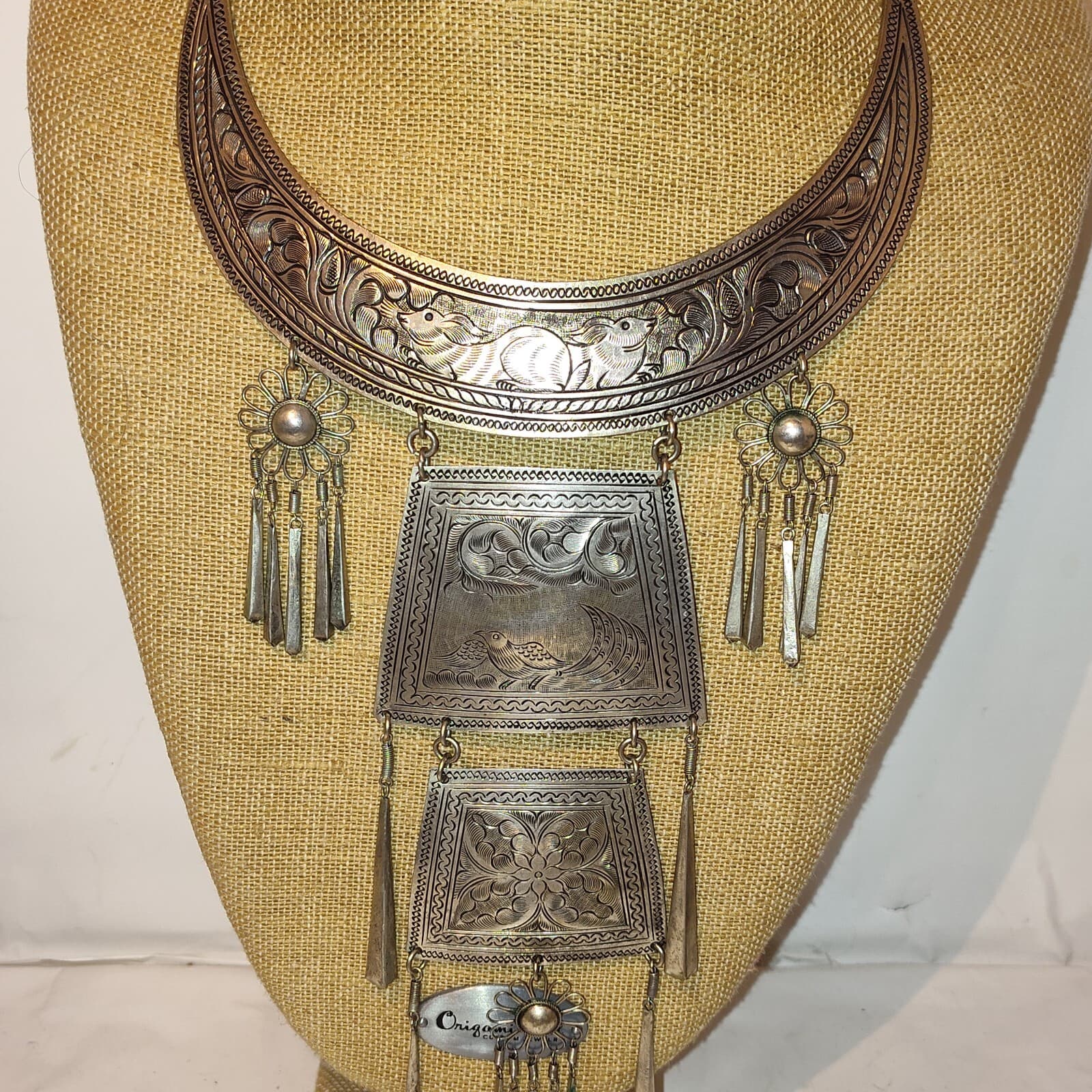 Enjaie international Vtg Hmong Miao Silver Necklace - Thumbnail 3