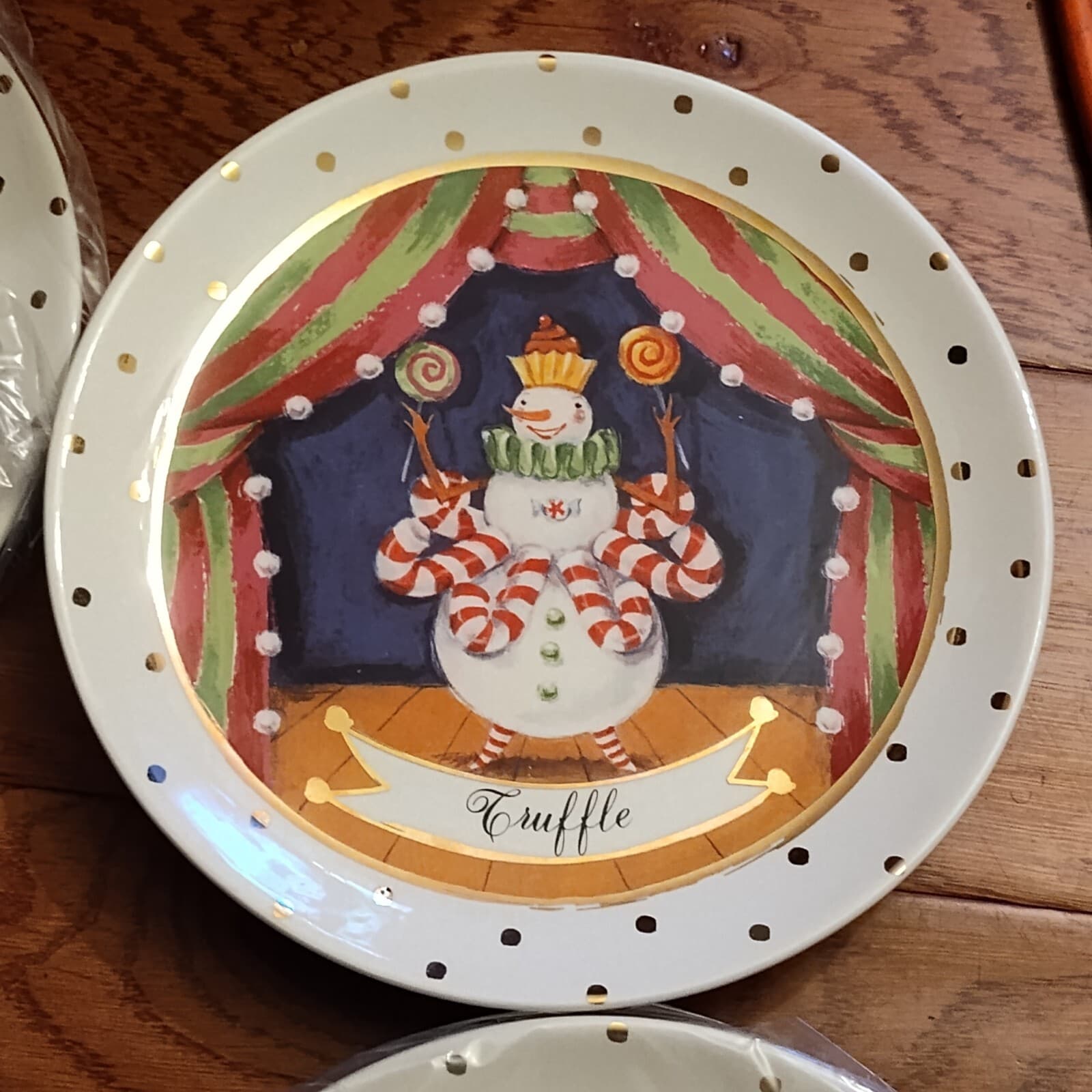 Department 56 Snow Biz Winter Follies Plate (Set of 4) 8" Snowman 2004 - Thumbnail 10