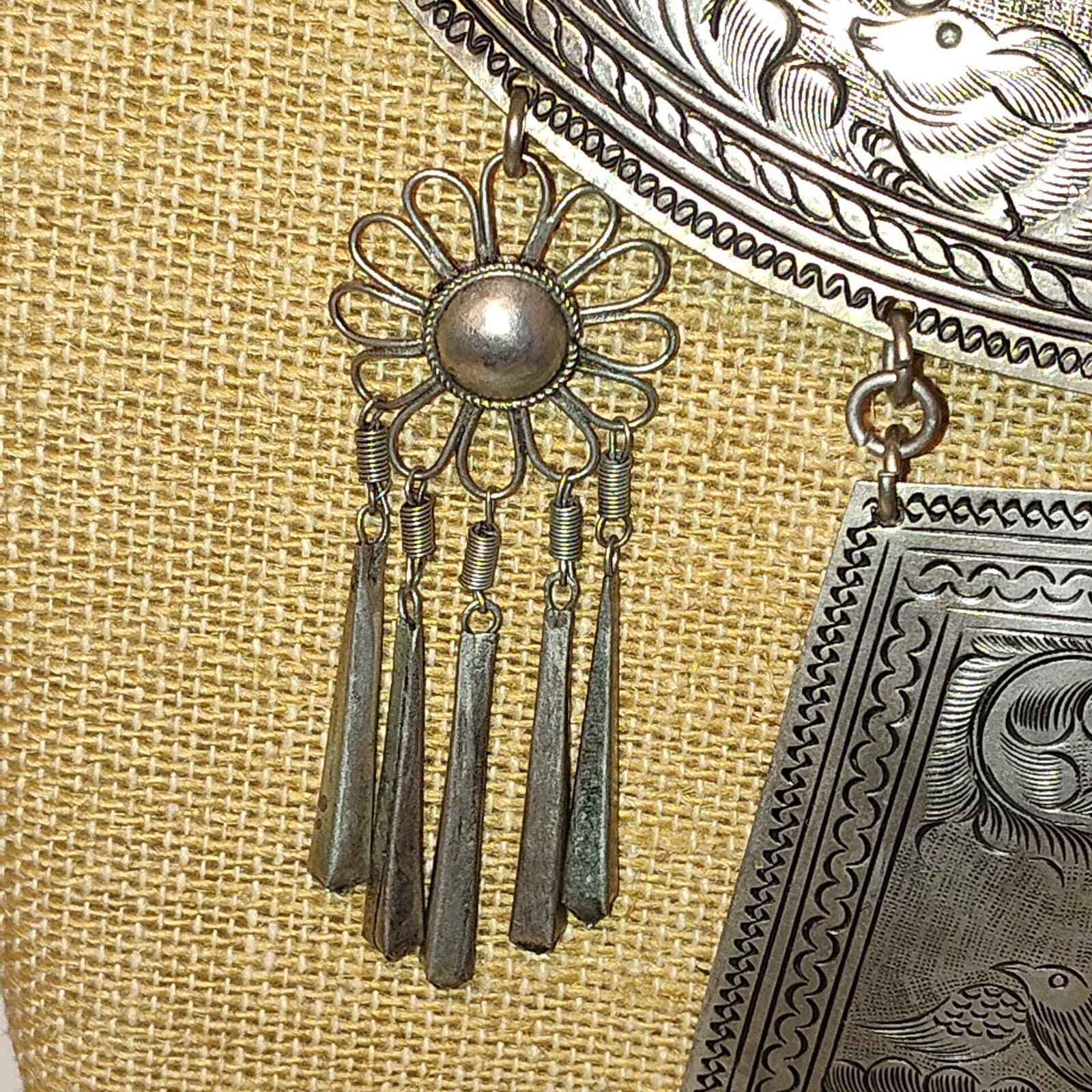 Enjaie international Vtg Hmong Miao Silver Necklace - Thumbnail 7